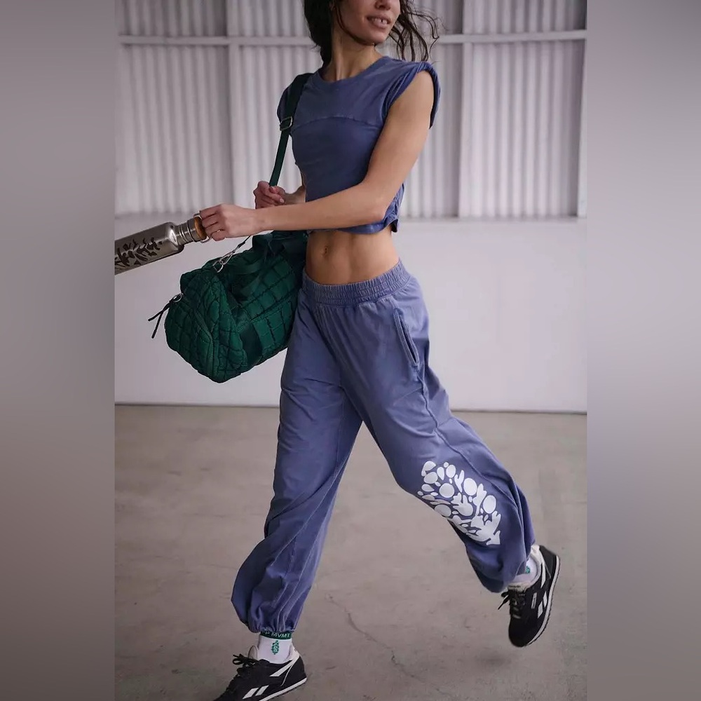 Free People Hot Shot Logo Crossover Set Medium Blue Indigo